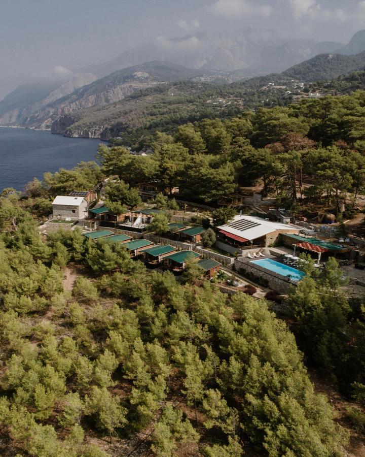 Rocas Roja Beach Hotel Faralya Bagian luar foto